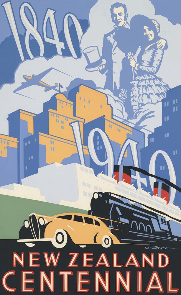 New Zealand Vintage Travel Poster 1940