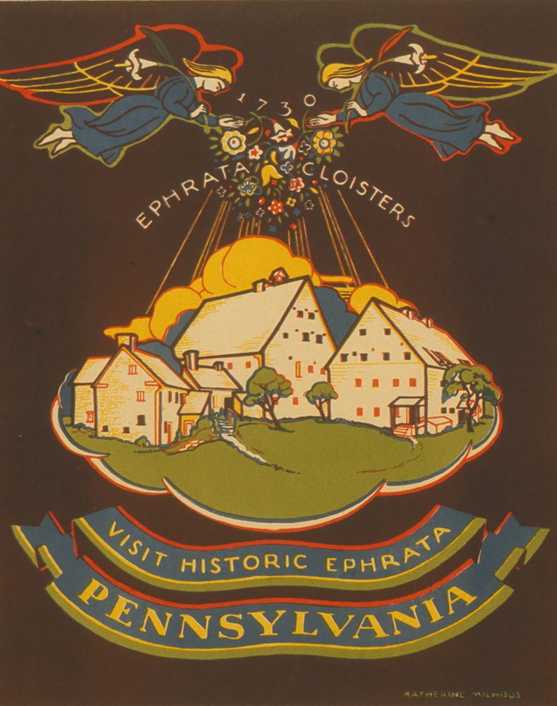 Pennsylvania Ephrata Vintage Travel Poster