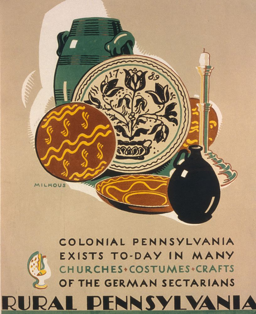 Pennsylvania Rural Vintage Travel Poster II