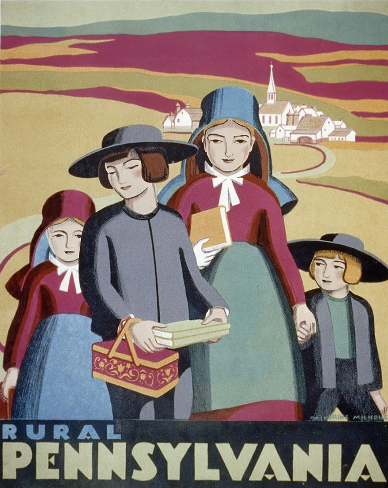 Pennsylvania Vintage Travel Poster