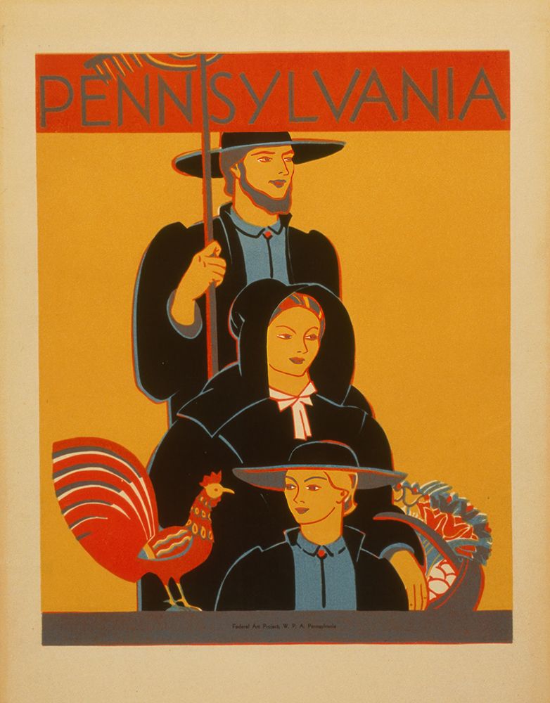 Pennsylvania WPA Vintage Travel Poster