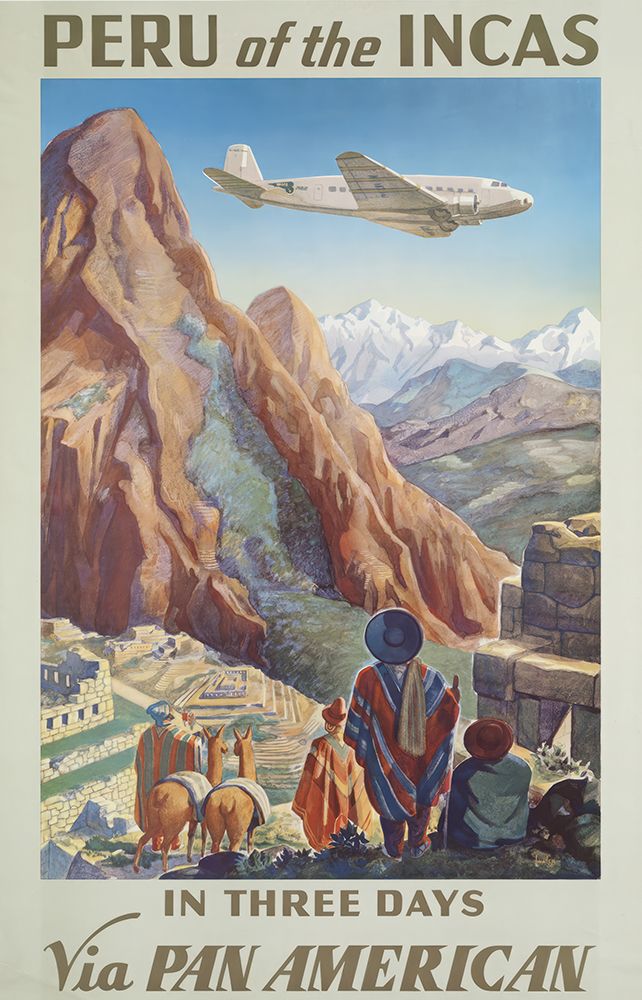Peru of the Incas Vintage Travel Poster