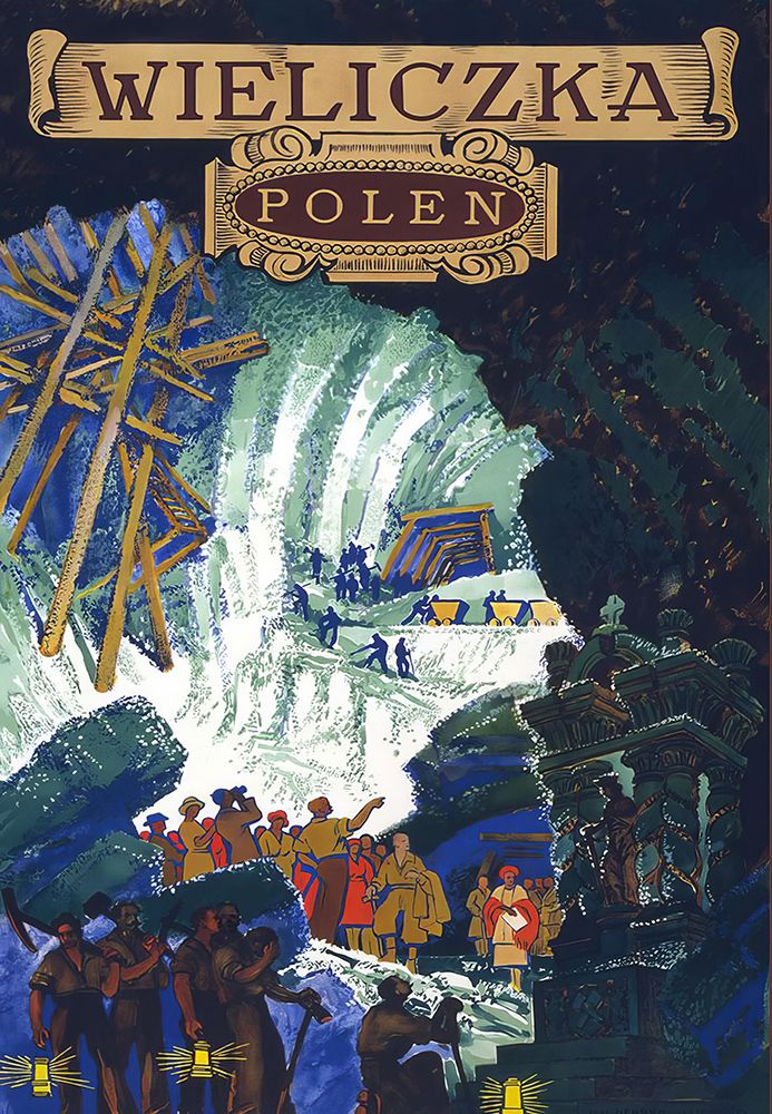 Poland Wieliczka Vintage Travel Poster circa 1930