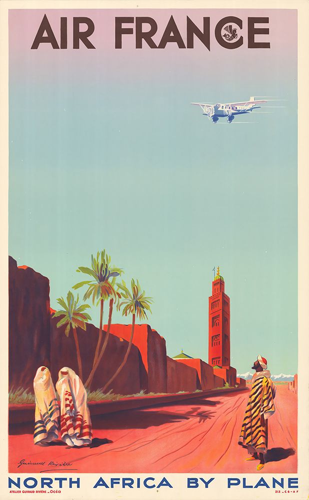 Africa by Plane Poster by Maurice Guiraud-Riviere