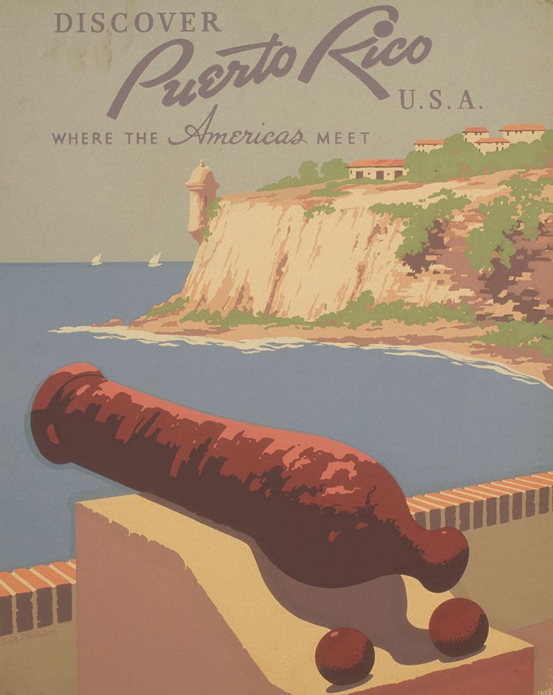 Puerto Rico Vintage Travel Poster