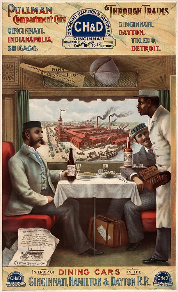 Pullman Vintage Cincinnati, Hamilton and Dayton Railway Poster