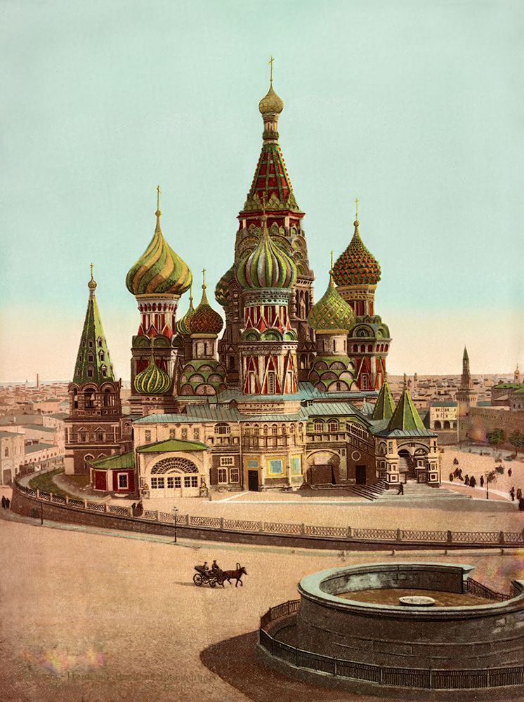 Russia Church of St. Basil, Red Square Moscow 1890