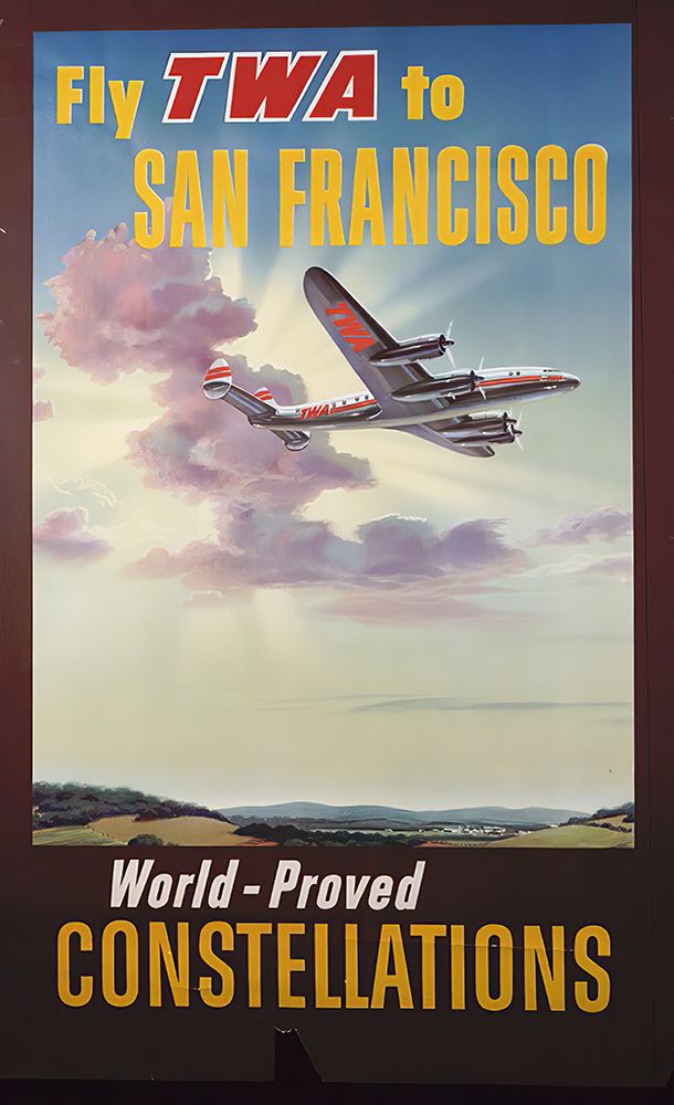 San Francisco Vintage Air Travel Poster