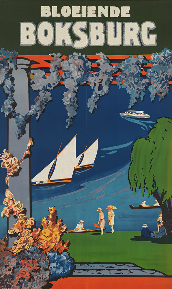 South Africa Boksburg Vintage Travel Poster