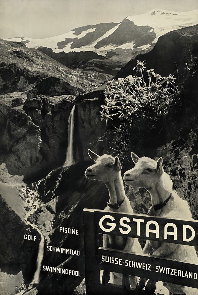 Switzerland GSTAAD Vintage Travel Poster