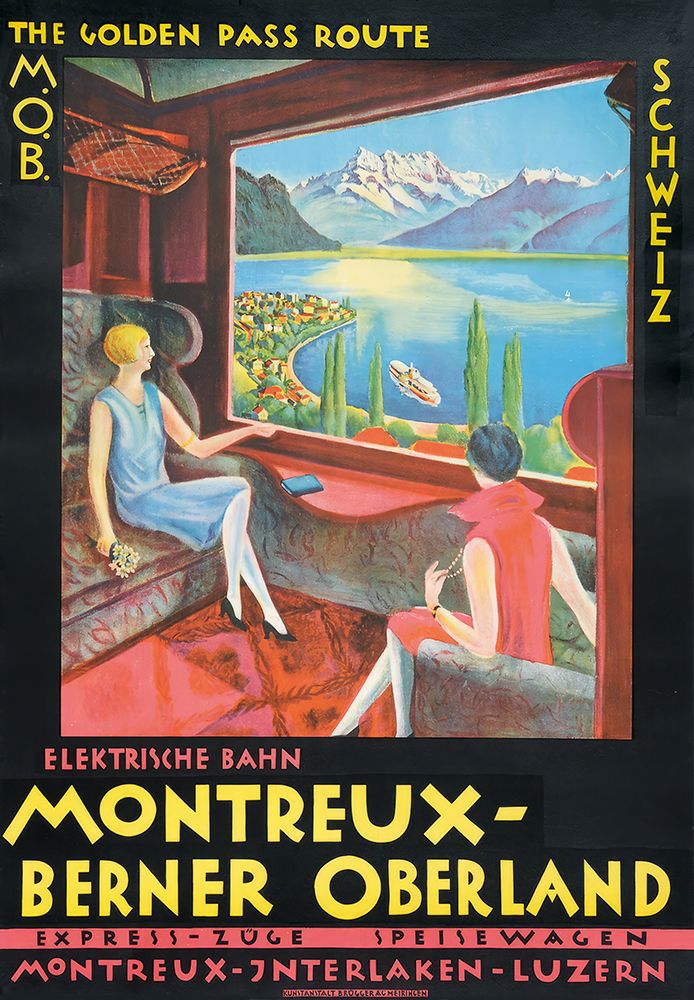 Switzerland Vintage Railway Travel Poster