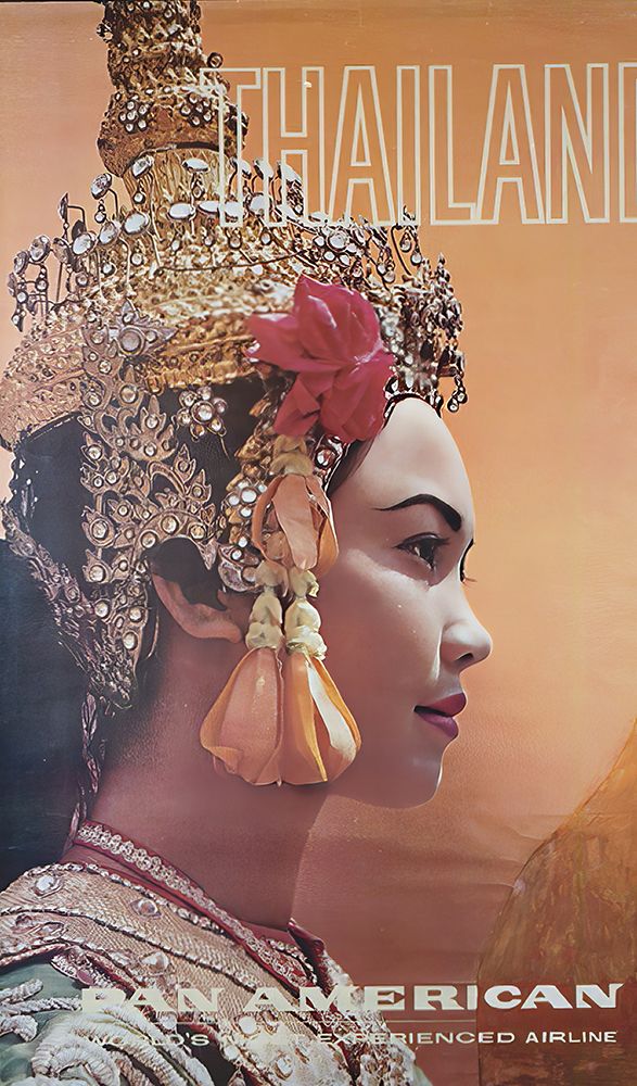 Thailand Vintage Air Travel Poster