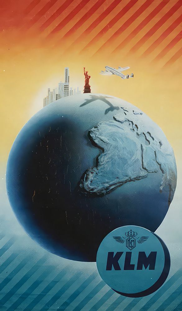 The World Vintage Air Travel Advertising Poster