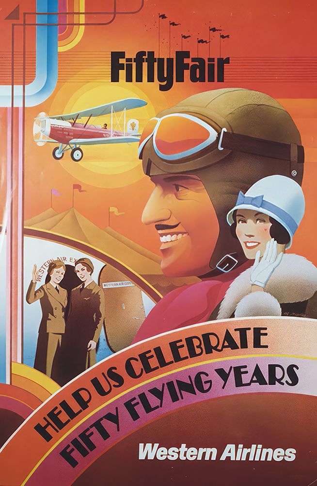 Vintage Airline Travel Poster