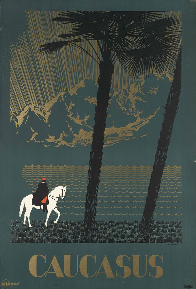 Vintage Caucasus Travel Poster 1920