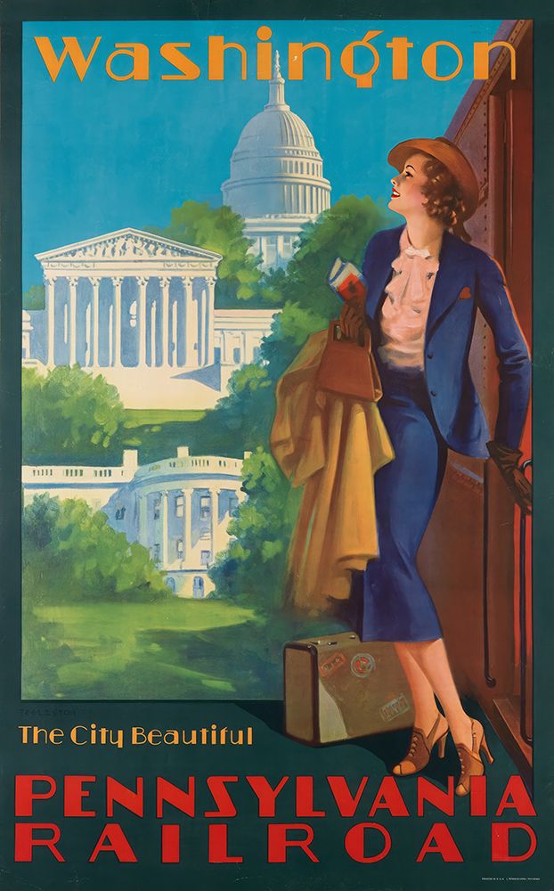 Washington Pennsylvania Railroad Poster by Edward Mason Eggleston
