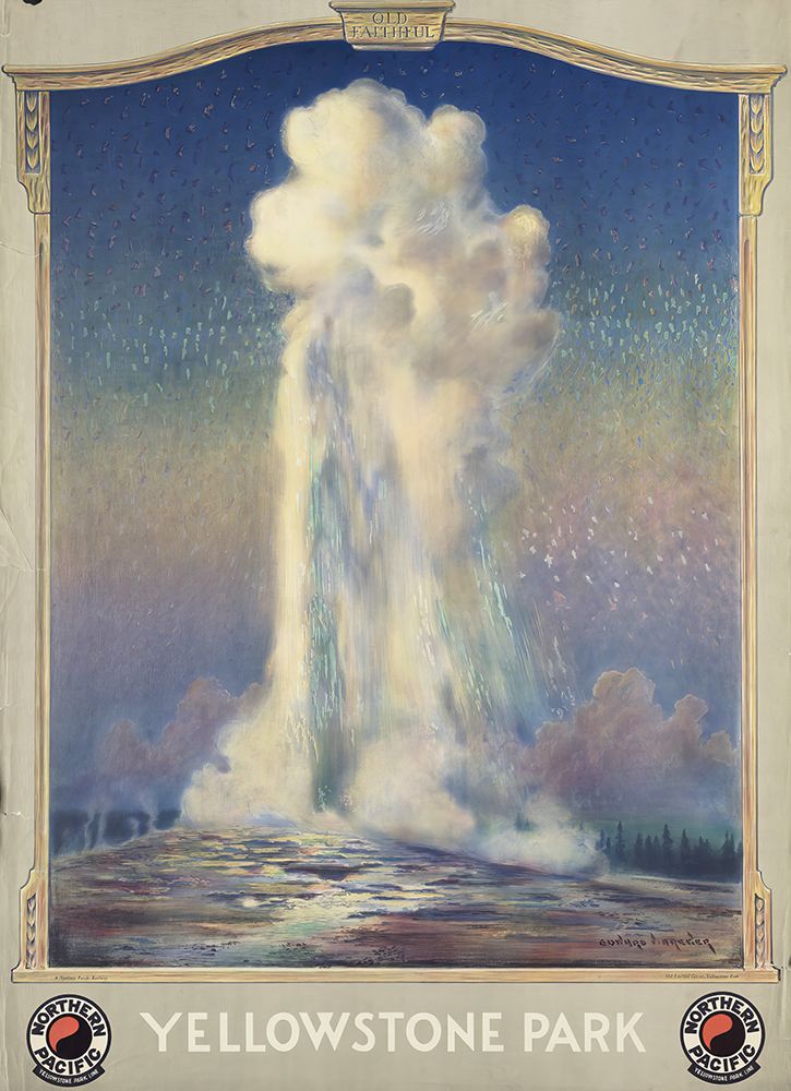 Yellowstone Park Vintage Travel Poster