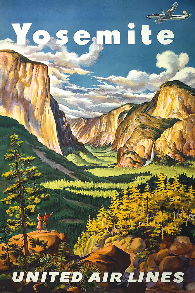 Yosemite Vintage Air Travel Poster