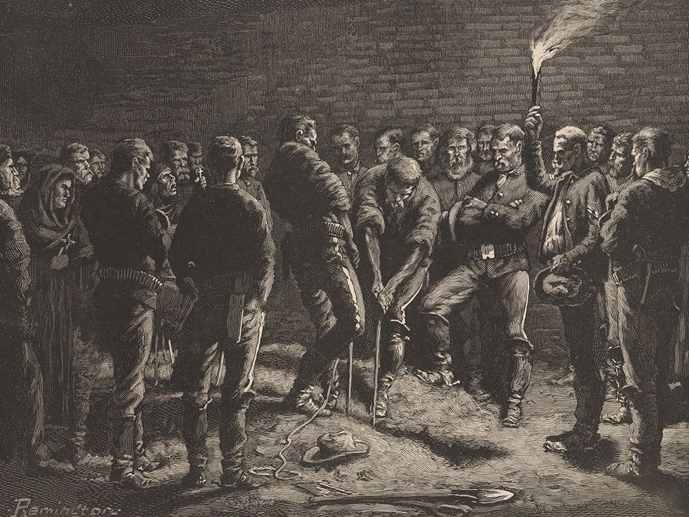 The Apache Campaign burial of Hatfields men 1886