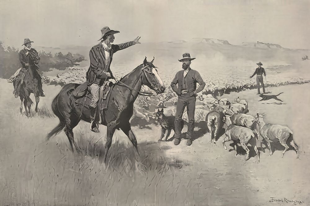 The Drought in the Southwest Cattlemen Warning Sheep herders Away from their Water 1900