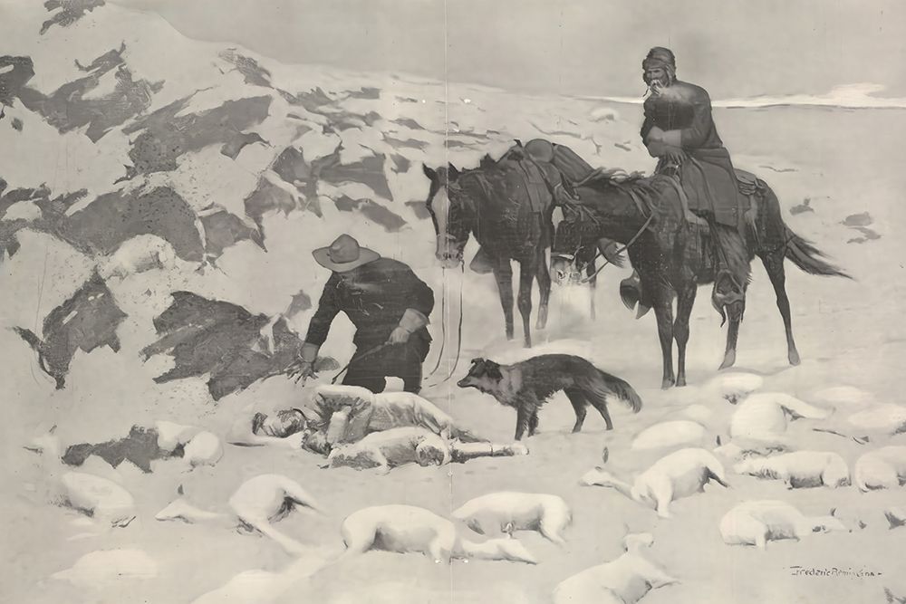 The Frozen Sheep herder 1900