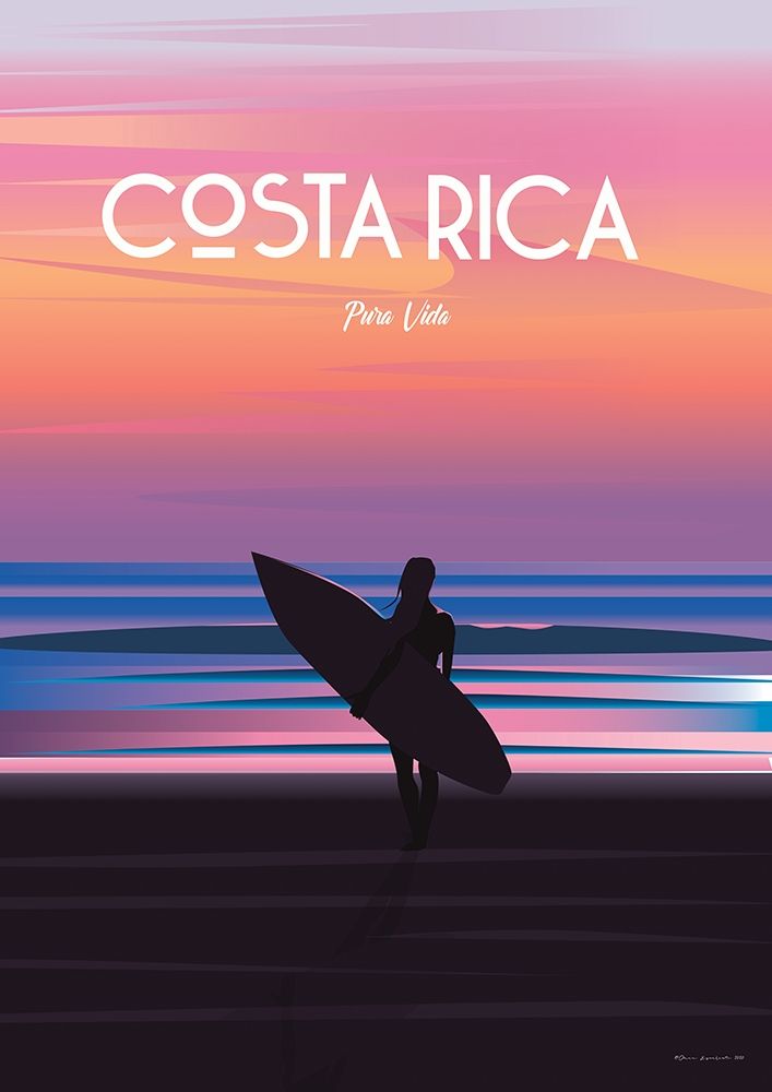 Costa Rica travel poster