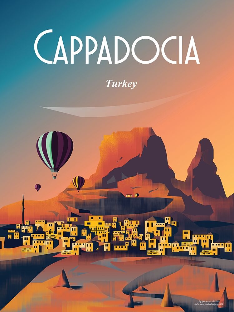 cappadocia turkey travel poster