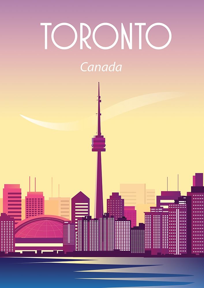 toronto canada travel poster