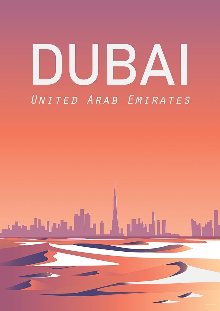 Dubai travel poster