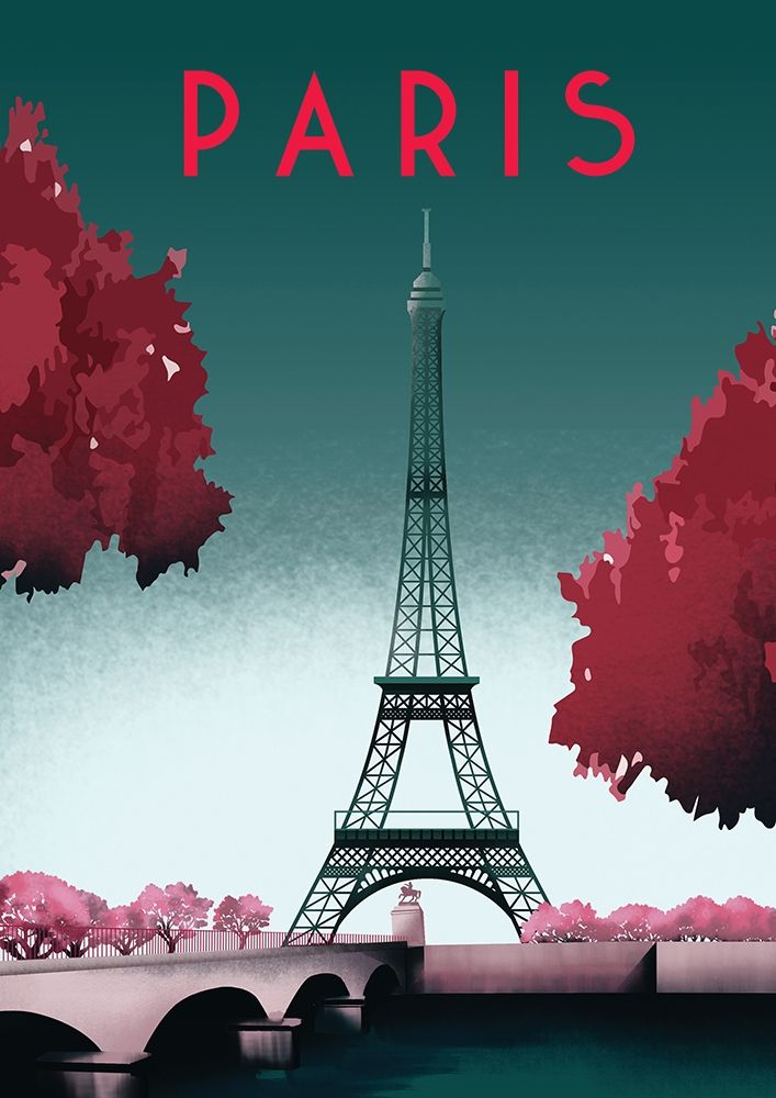 paris travel poster