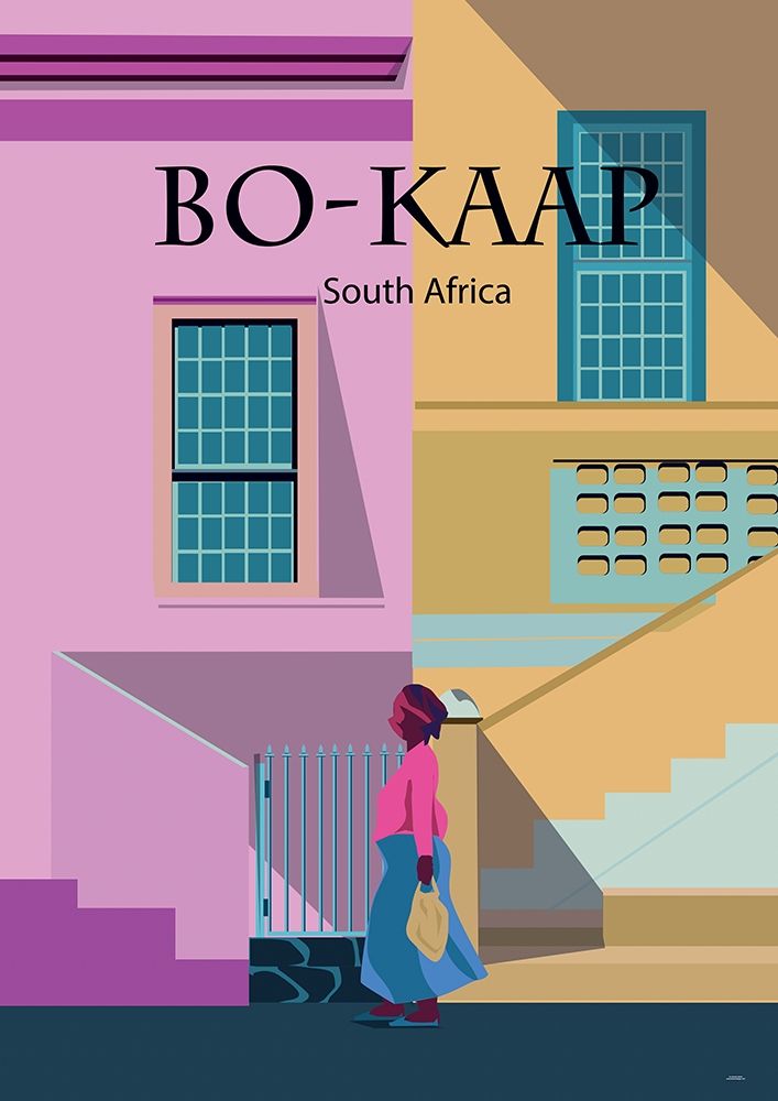 bo kaap travel poster