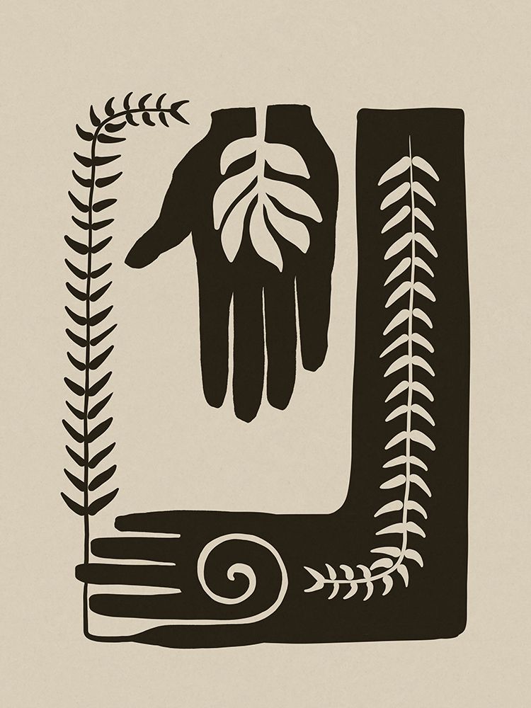 Natures Hands Block Print