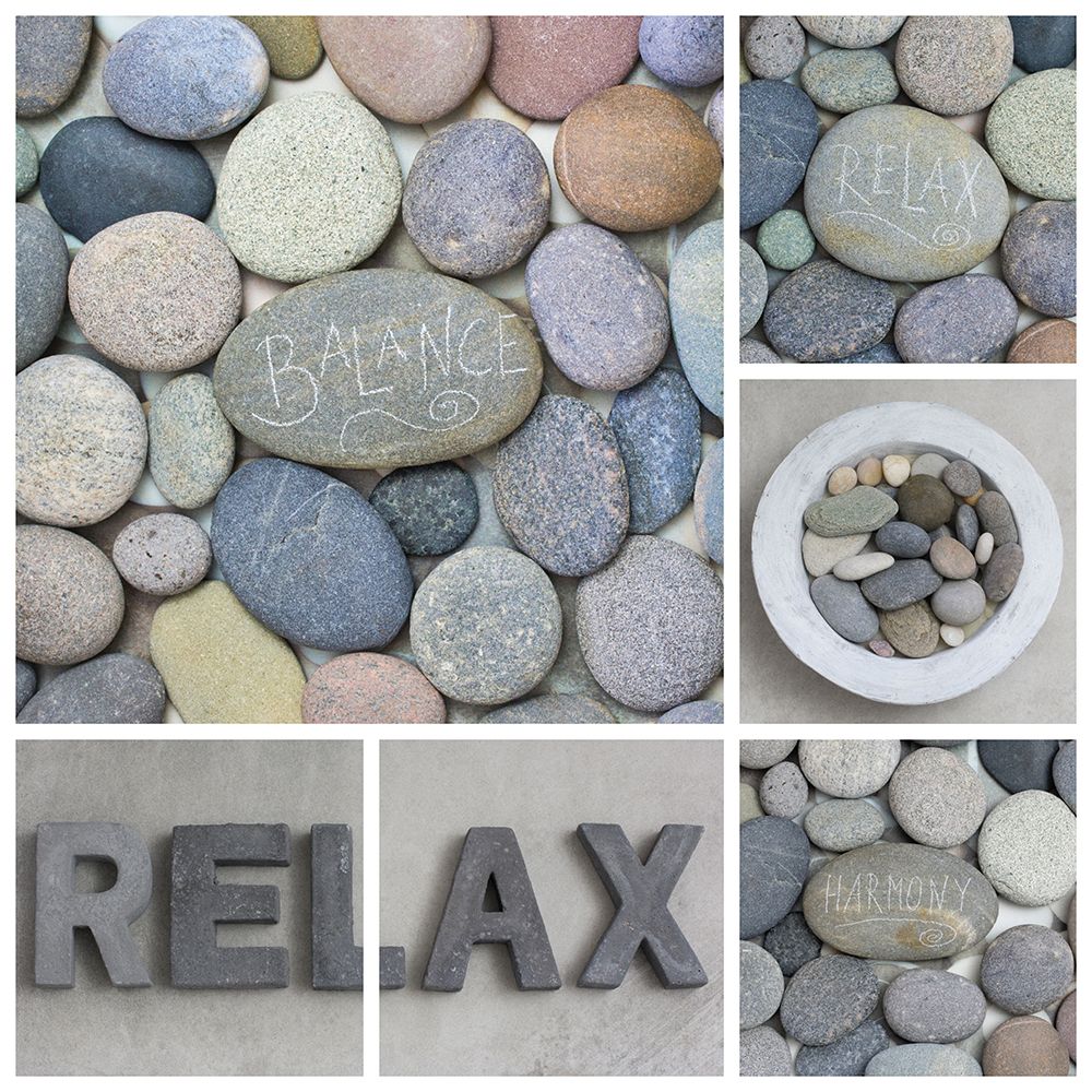 Zen Pebble Relax Collage