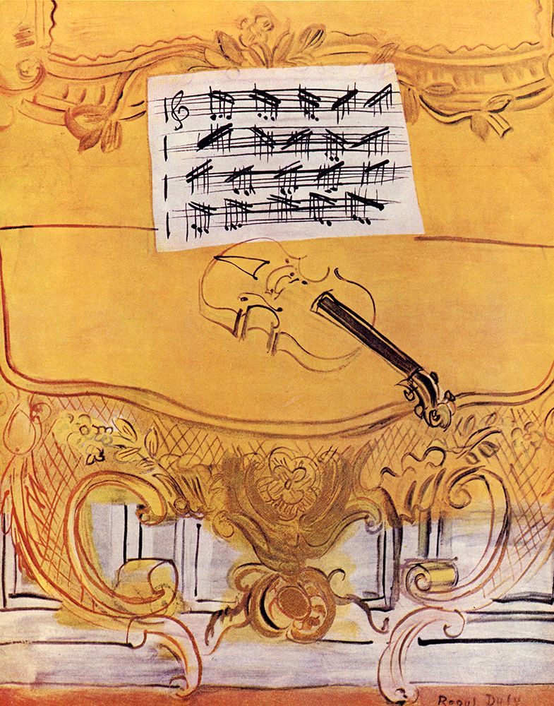 Yellow Console with Violin 1949