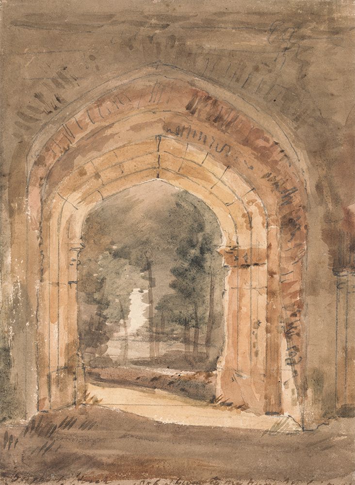 East Bergholt Church, Looking Out the South Archway of the Ruined Tower 1806