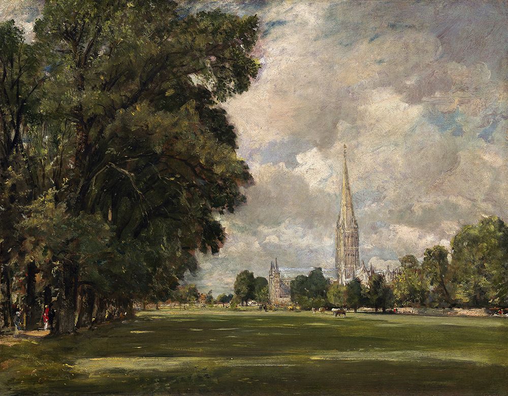 Salisbury Cathedral from Lower Marsh Close 1820