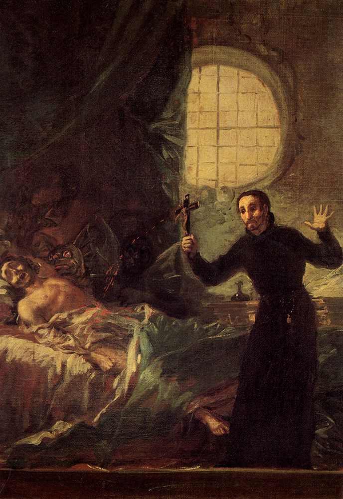Saint Francis of Borja assisting a dying man 1788