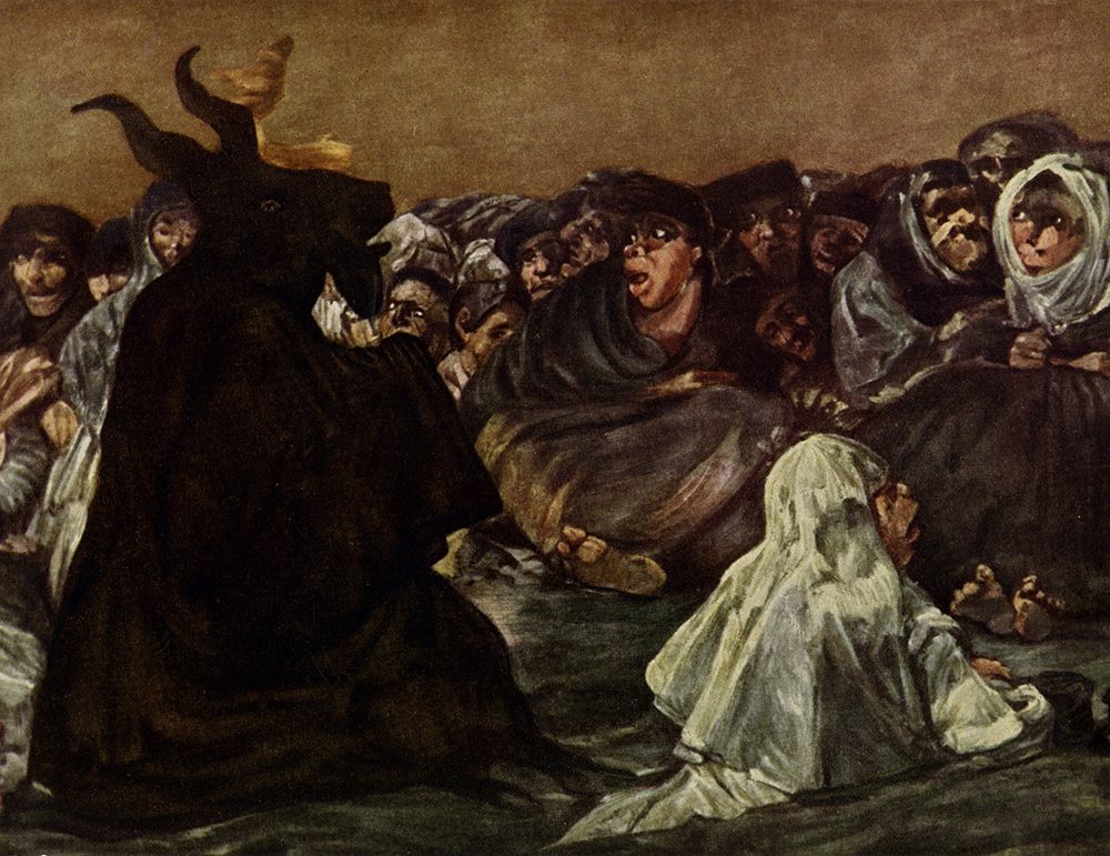 The Witches Sabbath detail ca 1819
