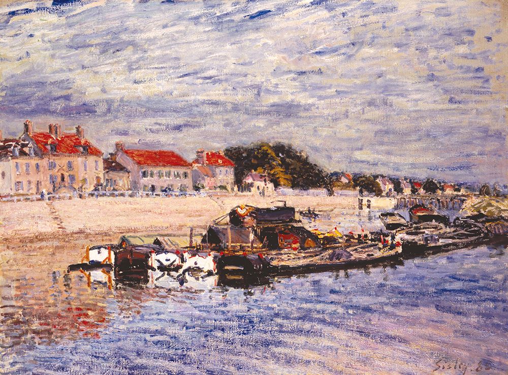 Barges on the Loing at Saint-Mammes (1885)