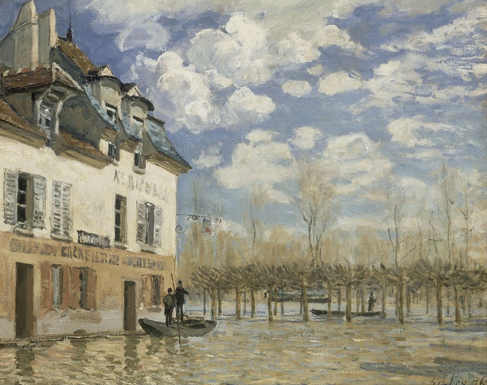Boat in the Flood at Port Marly (1876)