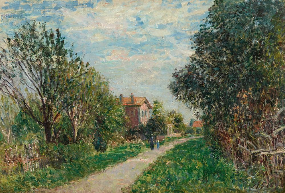 Woman and Child on the Meadow Path, Sevres ca 1879