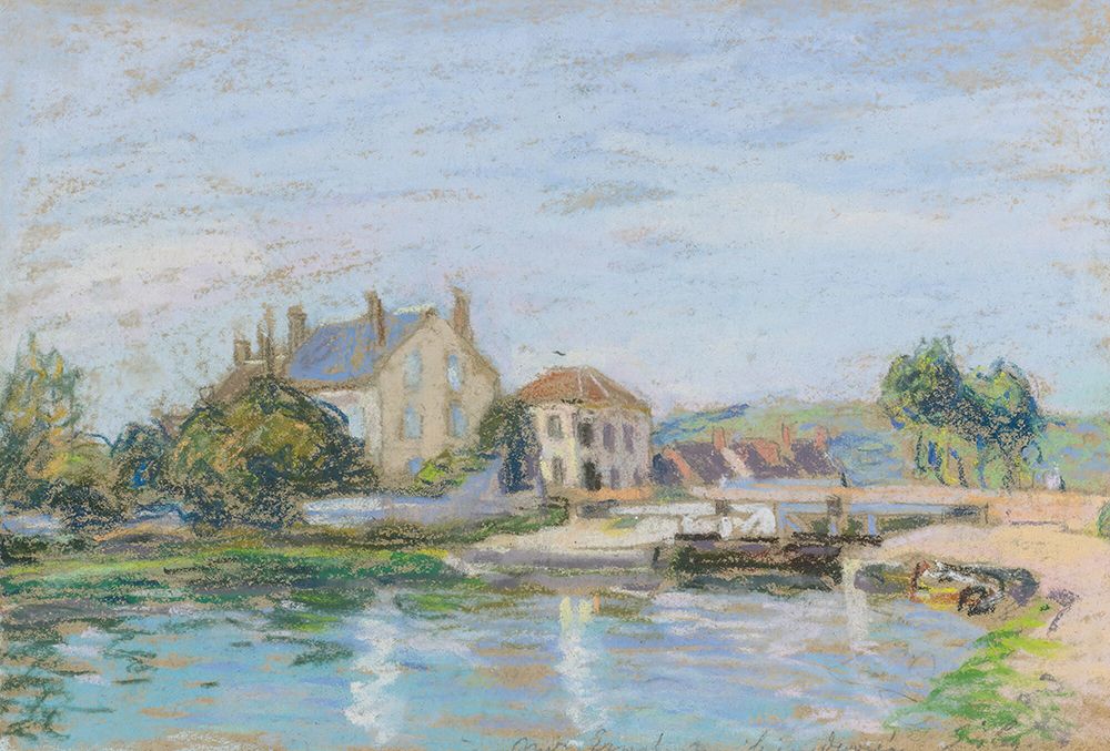 Houses on the edge of the Gazonne lock