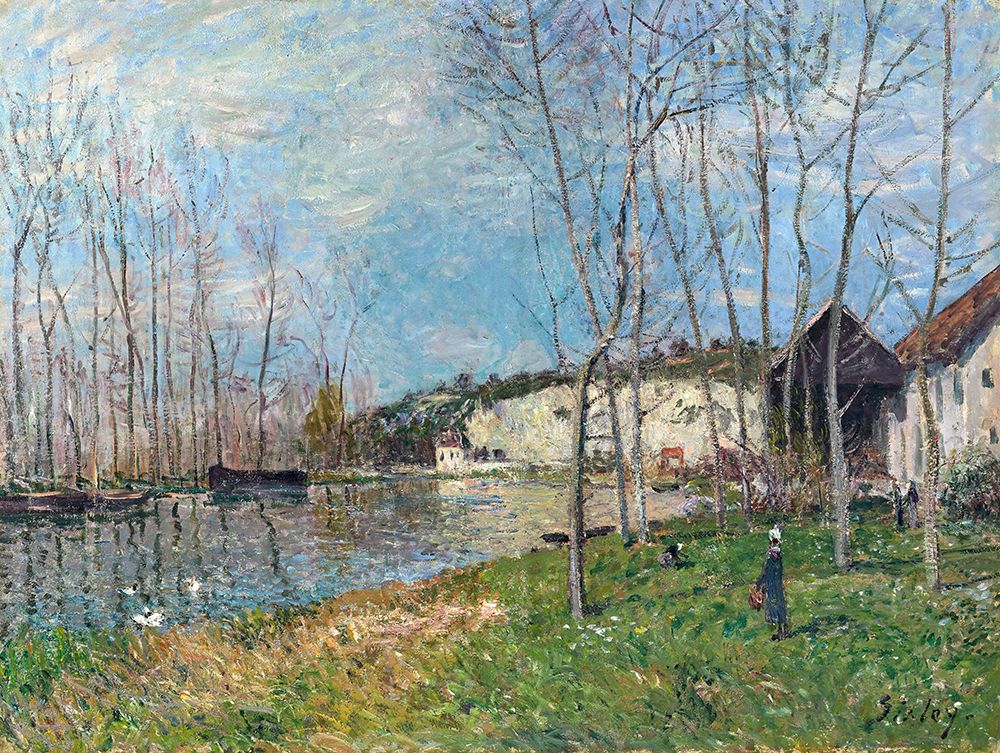 Spring on the banks of the Loing ca 1881