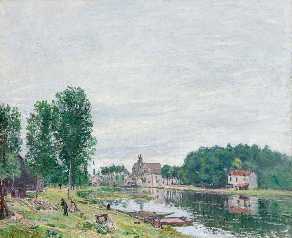 The Matrat Boatyard, Moret-Sur-Loing, Rainy Weather (1892)