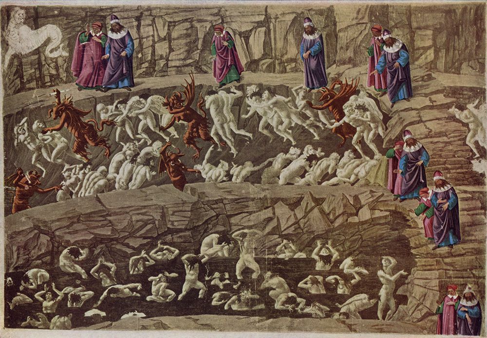 Illustration to Dantes Divine Comedy 1480