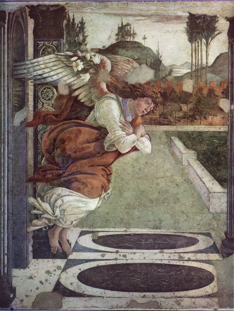 S Martino Fresco, Archangel Gabriel 1481
