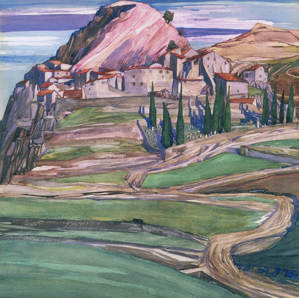 A Hill Town in Southern France 1925