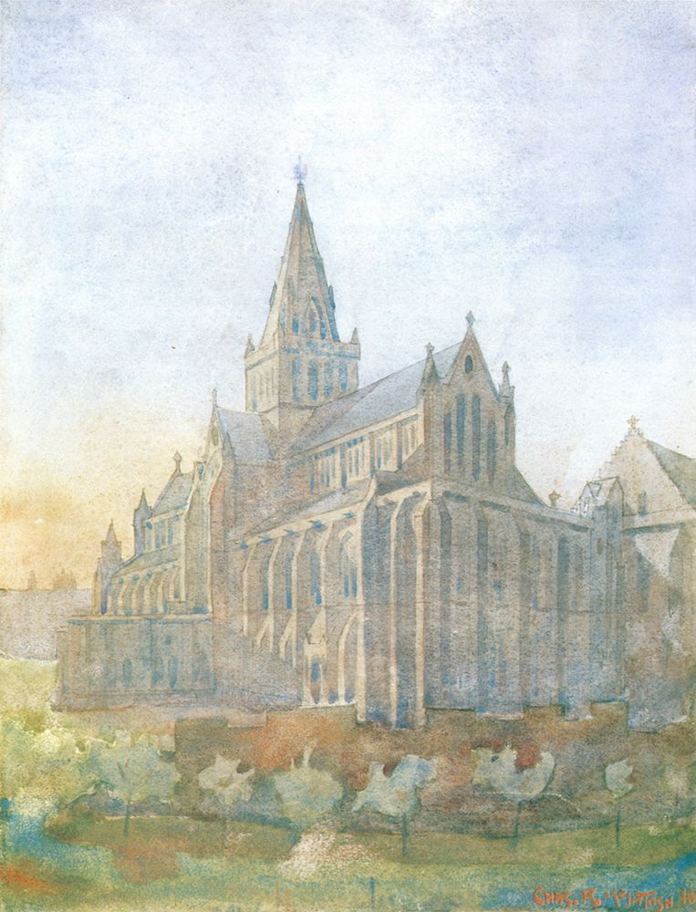 Glasgow Cathedral at Sunset 1890