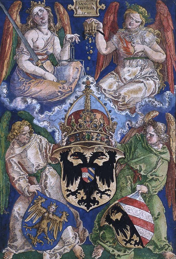 Coat of Arms of the German Empire and of Nuremberg City 1521