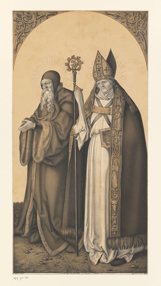 Heilige Simon en Lazarus 1824 by Johann Nepomuk Strixner, Albrecht Durer
